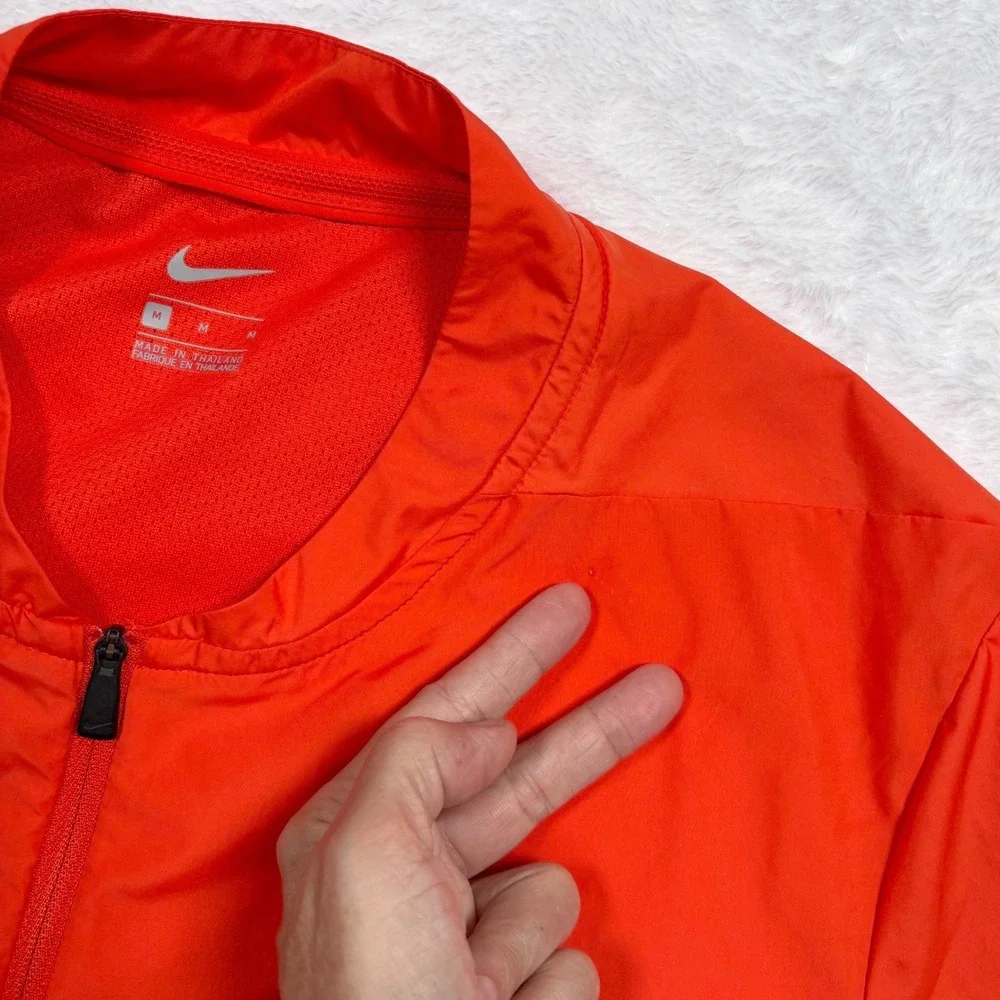 Nike Clemson Tigers On-Field 1/2 Zip Windbreaker Men M Orange Coach Vented Blade